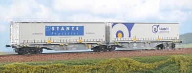 ACME 40392 - H0 - 2-tlg. Containertragwagen Sante, Ermewa, Ep. V-VI